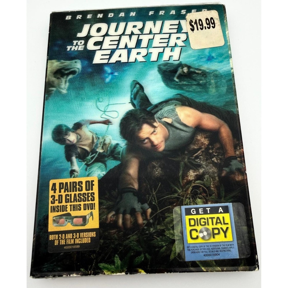 Journey to the Center of the Earth DVD 2-Disc Set 3-D & 2-D Brendan Fraser V016